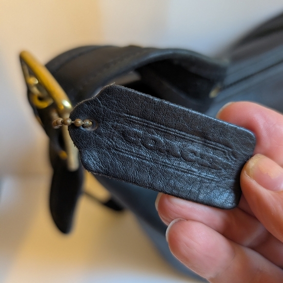 VINTAGE Coach HELEN Black Leather Bucket Shoulder Crossbody Bag K6M 9953 - Picture 9 of 16